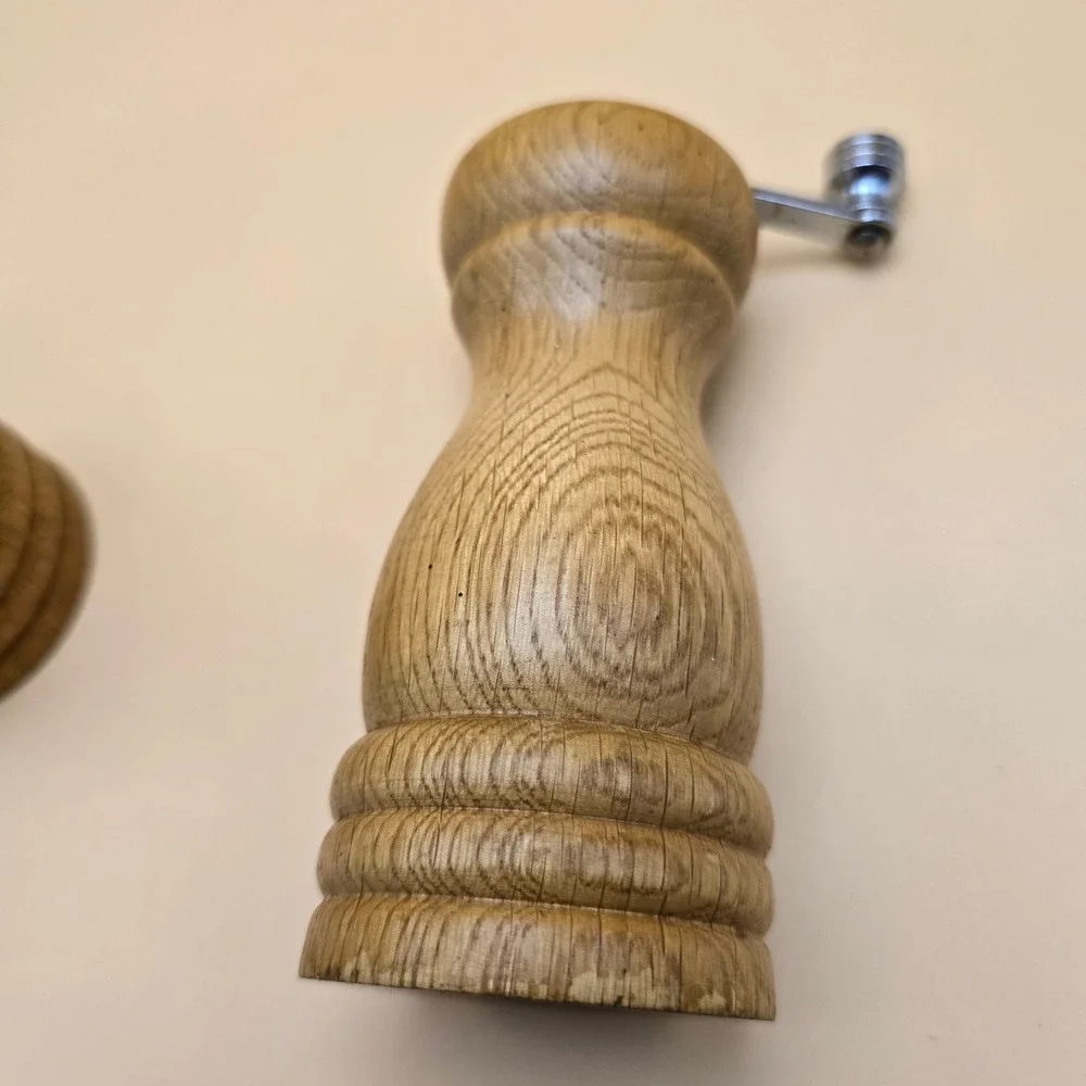 Olde Thompson Wood Salt Shaker and Pepper Mill Set with Hand Crank Made in USA